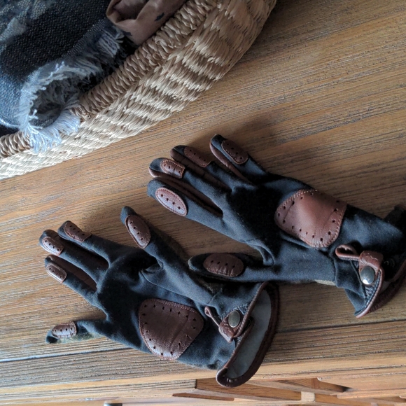 Brokante fall gloves, leather and polyester, stylized, portrait, bohemian - Picture 6 of 14